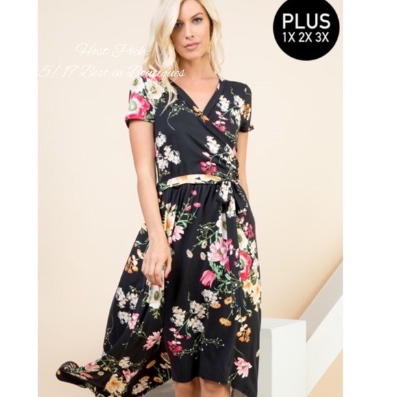 Dresses & Skirts - Floral Surplice Dress